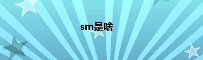 sm是啥