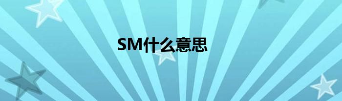 SM什么意思