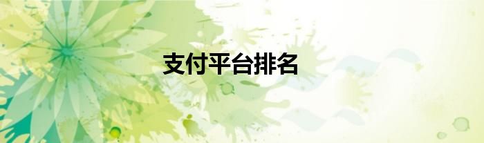 支付平台排名