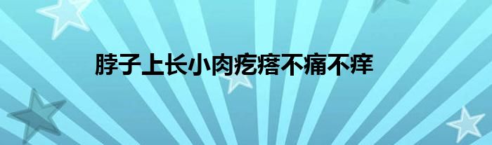 脖子上长小肉疙瘩不痛不痒