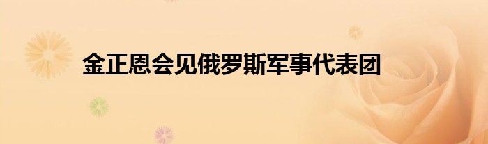 金正恩会见俄罗斯军事代表团